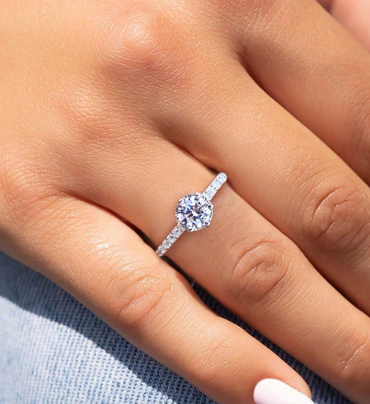 Anillo compromiso Moissanita