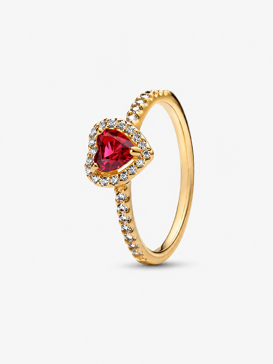 Anillo Corazón Rubí Eterno