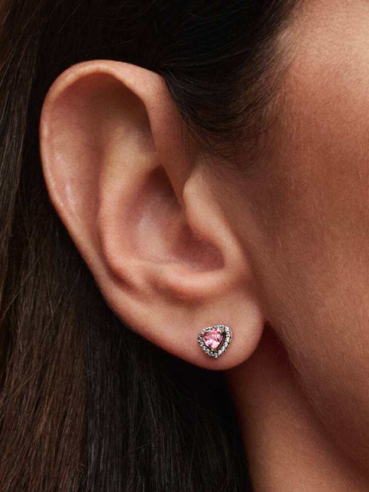 Pendientes Corazón Rosé
