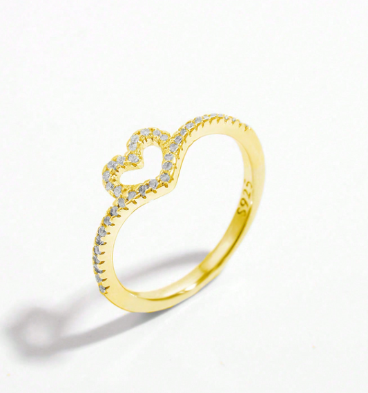 Anillo corazón hueco