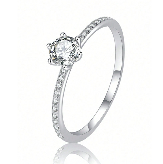 Anillo compromiso Moissanita