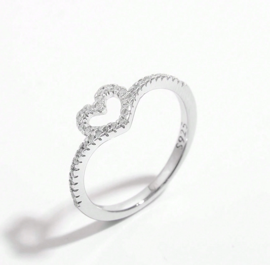 Anillo corazón hueco