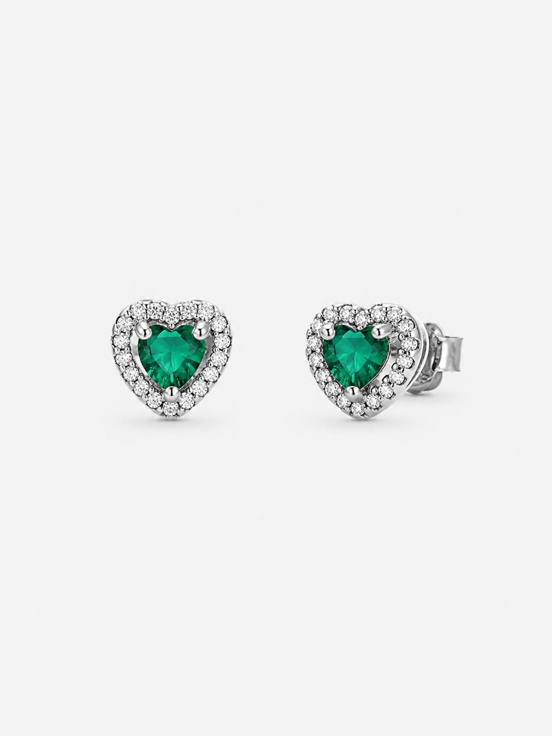 Pendientes Corazón Esmeralda