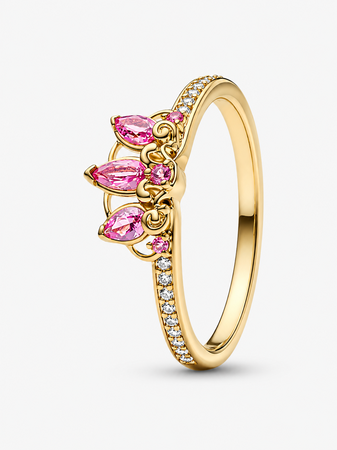 Anillo Corona de Flores Doradas