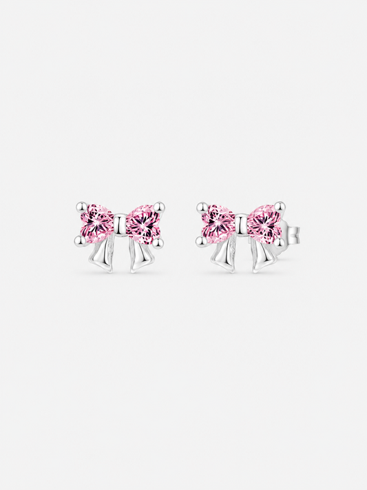 Pendientes Lazo Rosé