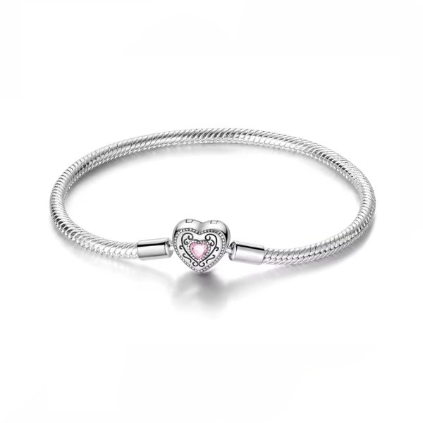 Pulsera Corazón Rosa Elegance