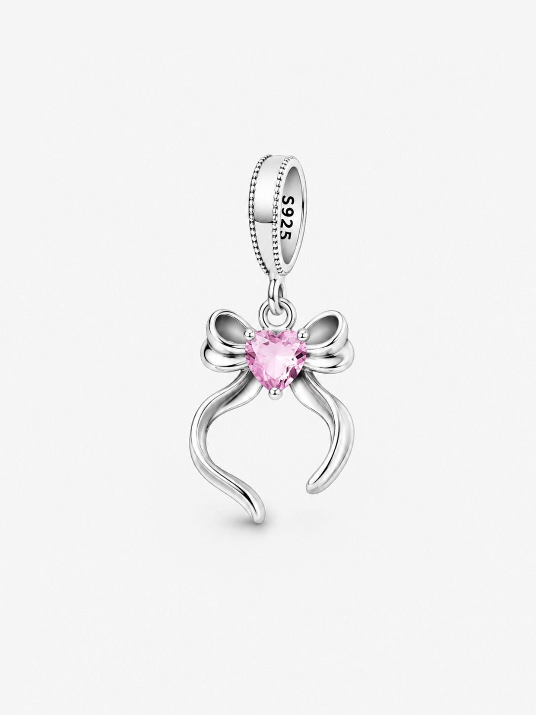 Charm Lazo Corazón Rosa