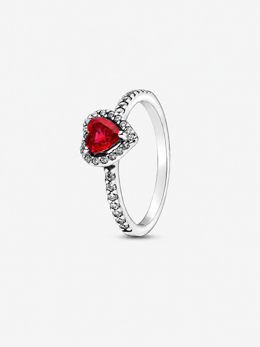 Anillo Corazón Rubí Eterno