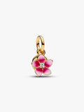 Charm Flor Tropical Rosa Dorada