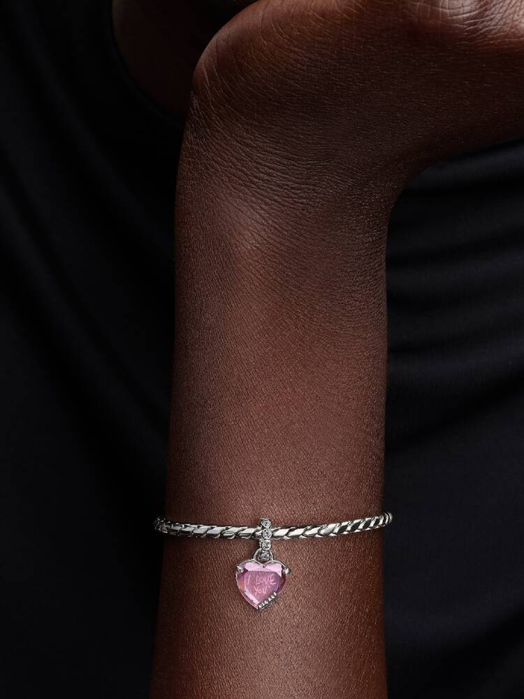 Charm Corazón Amor Eterno Rosa