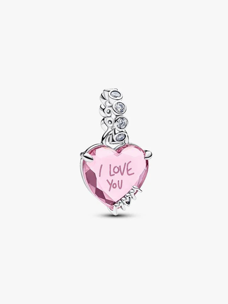 Charm Corazón Amor Eterno Rosa