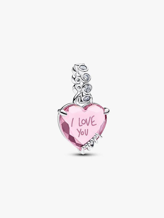 Charm Corazón Amor Eterno Rosa