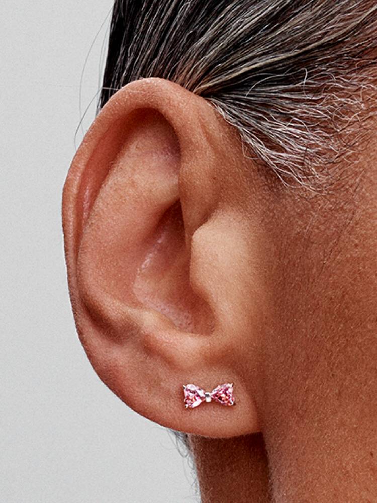 Pendientes Lazo Rosé