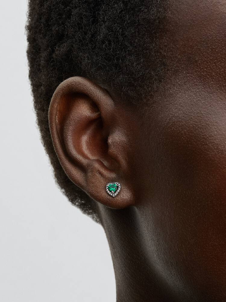 Pendientes Corazón Esmeralda